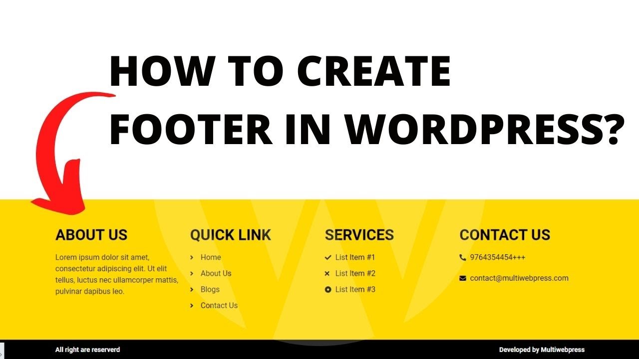 Wp_footer. Creative footers.