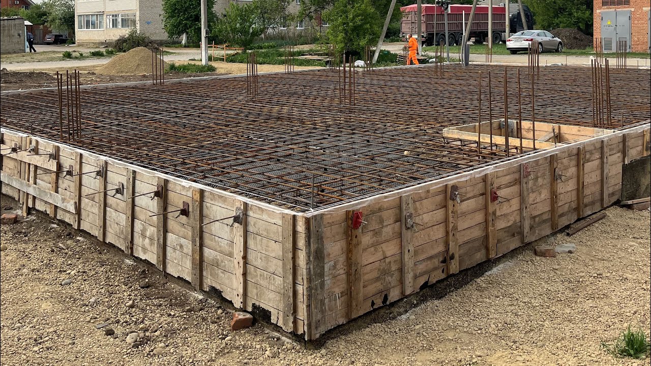 Армировка (пространственный каркас) плиты пола первого этажа по ...