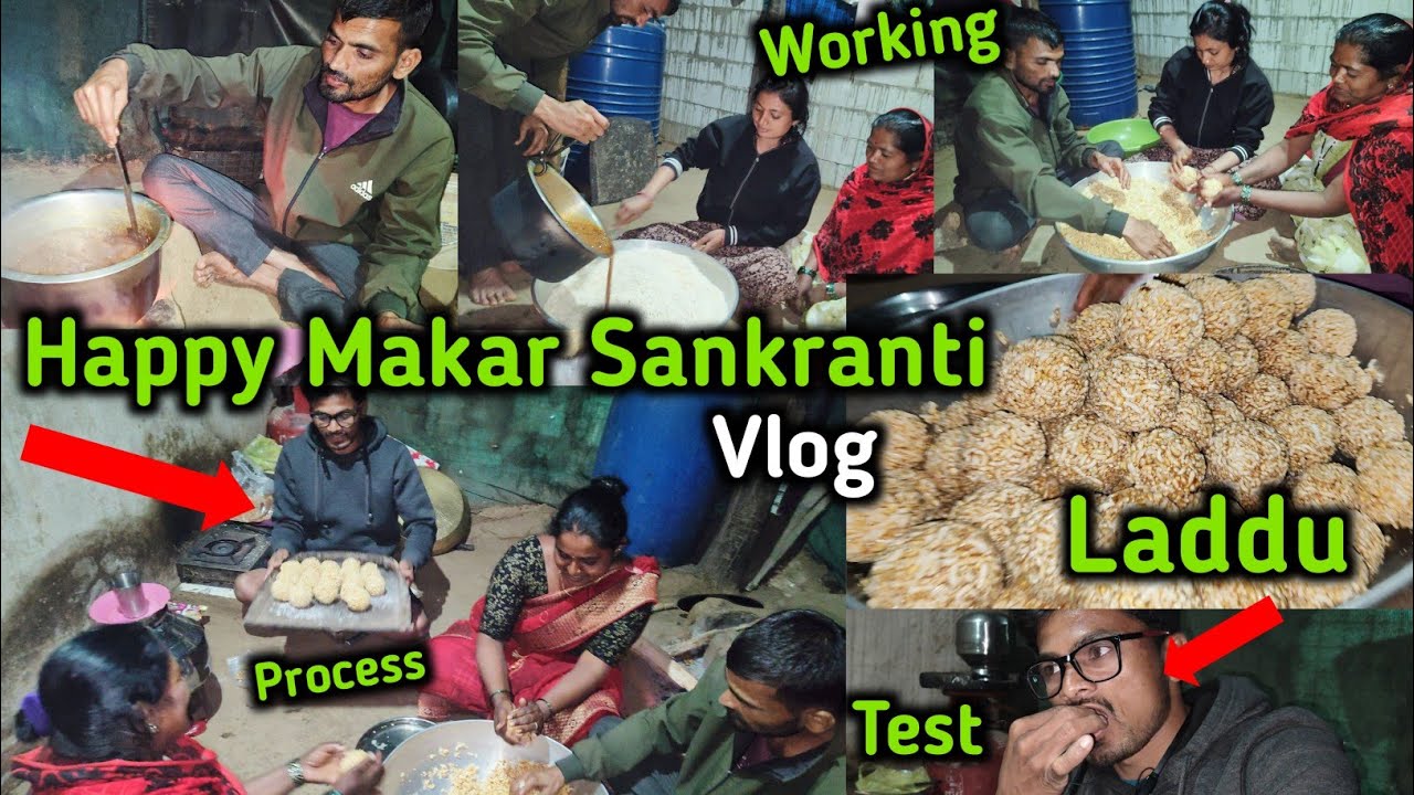 Laadu Karnyachi Technology 🧆 Makar Sankranti Special Vlogs #balu_bagul_vlogs 