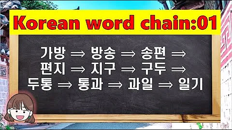 Learn Korean nouns with school teacher:  word chai...