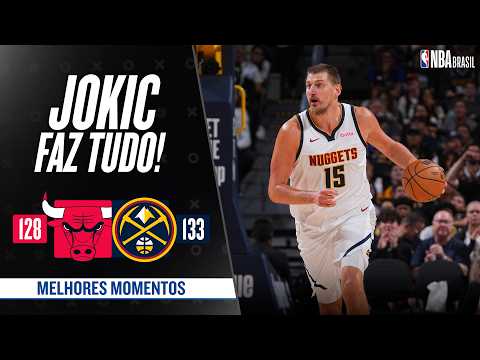 JOKIC faz um triplo-duplo em 26 minutos!! Nuggets viram sobre os Bulls | Melhores Momentos