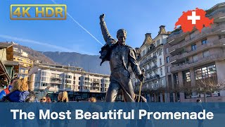 Montreux Switzerland | Heavenly Beautiful Walking Tour 4K