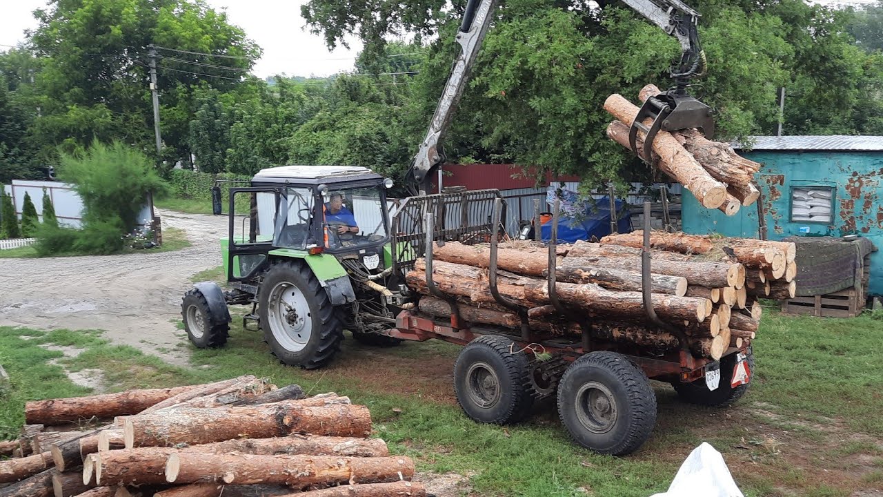 //МТЗ 82,1 Лісовоз 8×8 Доставка і розгрузка дров//Робота в реальному часі//Баришівський лісництво//