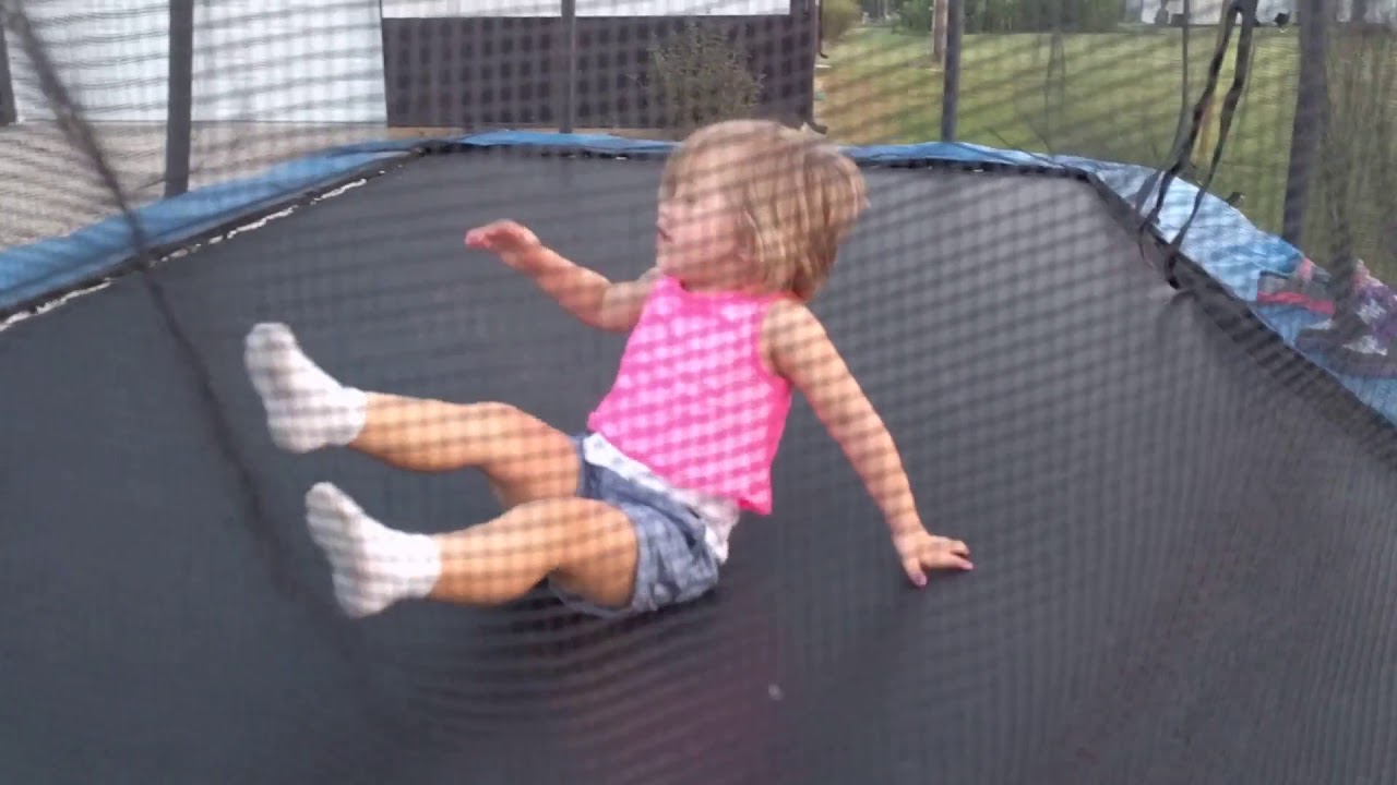 Juju showing off her trampoline skills - YouTube