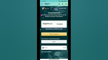 Amazon Daily Quiz Answers Today 27 November || Win ₹20k Cash