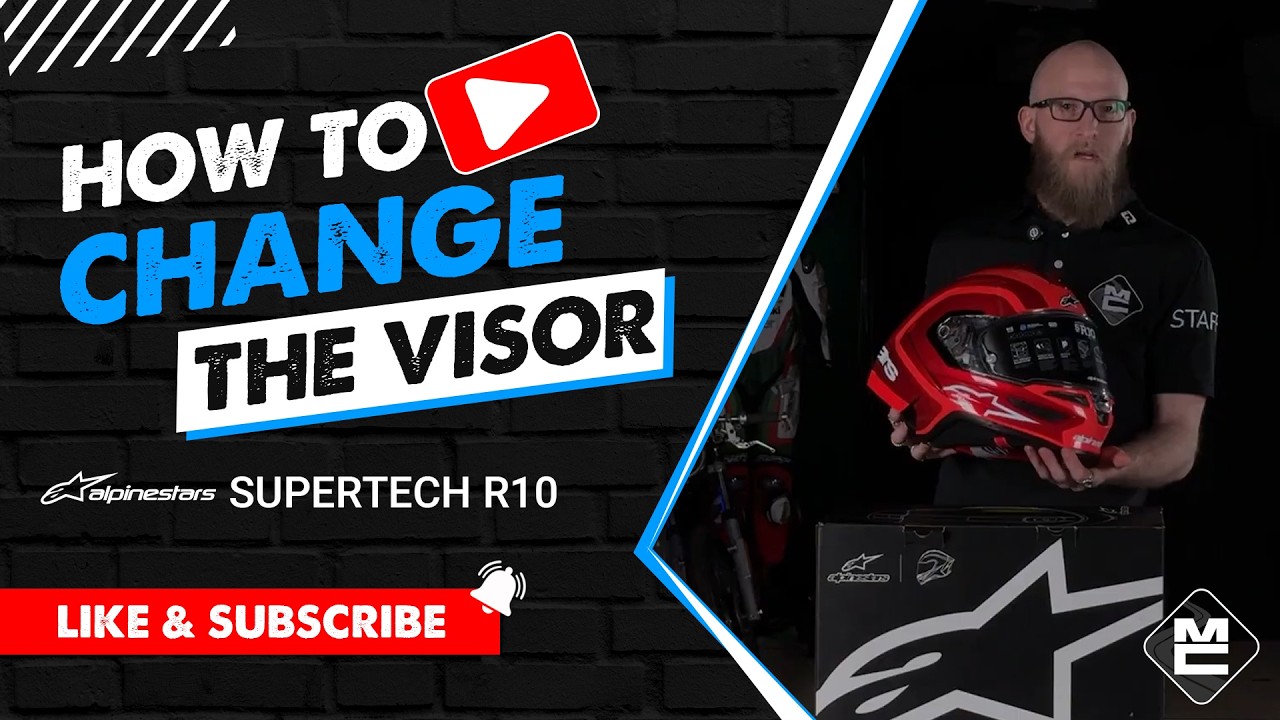 How To Change the Visor on an Alpinestars Supertech R10 Helmet | Step ...