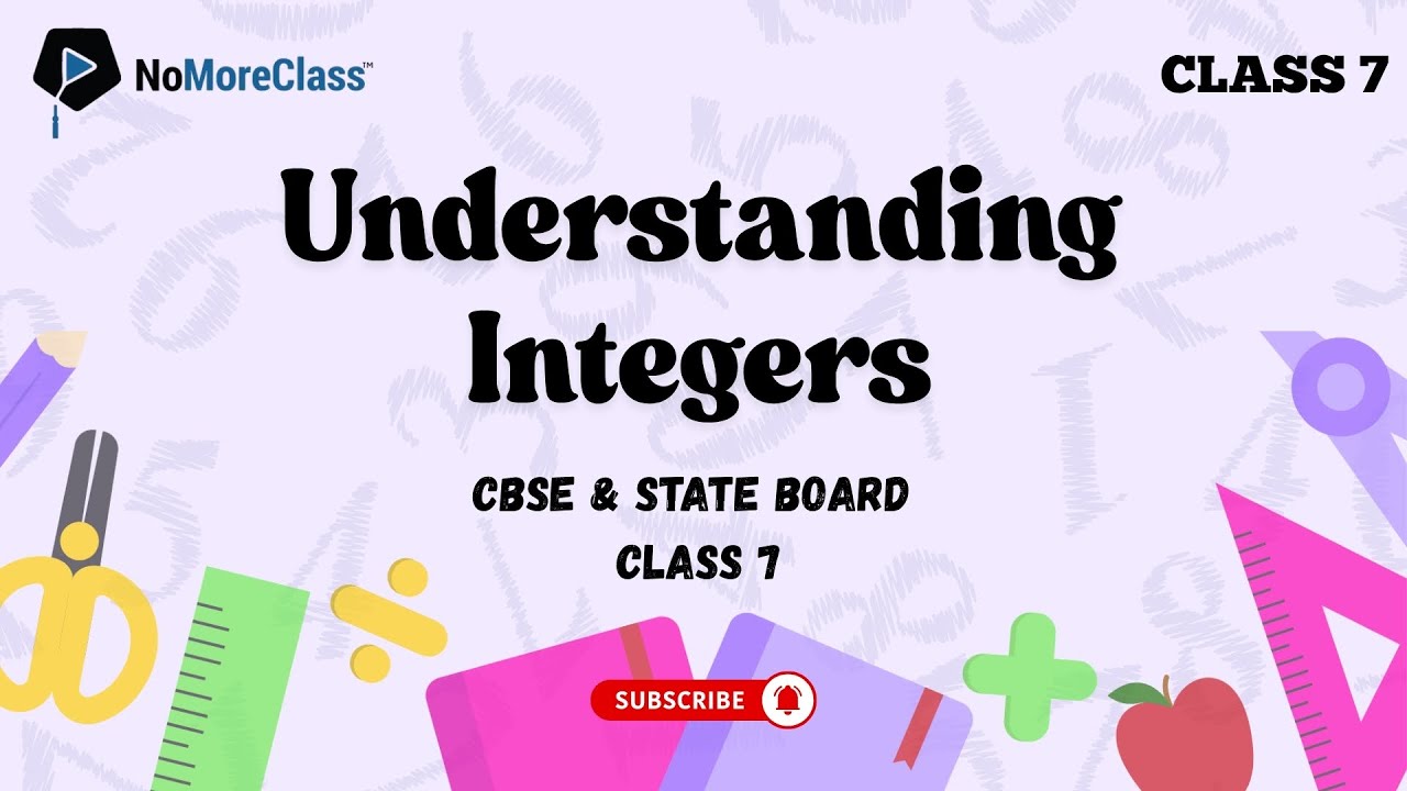 Understanding Integers: Class 7 (Animated) | CBSE & ICSE | Top JEE ...