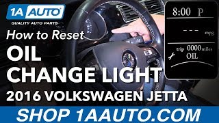 How to Reset Oil Change Light 11-18 Volkswagen Jetta