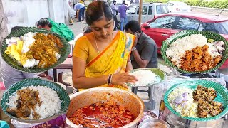 Cheapest RoadSide Unlimited Meals | Indian Street Food | Meals Vegmeals NonVegMeals