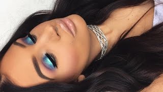 Beyonce ”Mine” Inspired Colorful Blue New Years Eve Look | Makeup Tutorial