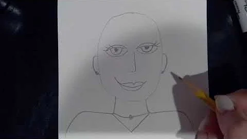 How to draw a simple self portrait
