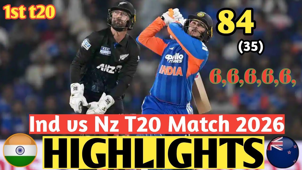 India vs New Zealand 1st T20 Cricket Match Full Highlights | IND v NZ 1st T20 Highlights 2026