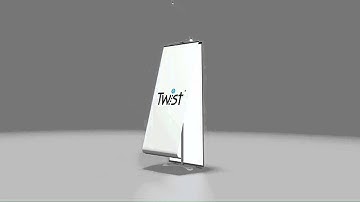 Small Modular Twist Stand Display | Single or three-banner linked display