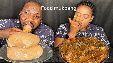 ASMR AFRICAN FOOD MUKBANG (my husband is greedy) OKRA SOUP & EBA.