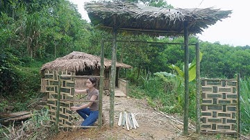 REWIND TIME LAPSE-- 188 Days START TO FINISH Alone Building Bamboo House - BUILD LOG CABIN BAMBOO