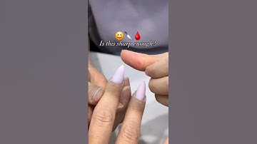 Is that sharp enough💅🏻🔪😍 #explorepage #nails #nailtech #funny ##discoverpage #sharp #sarcasm #foryou