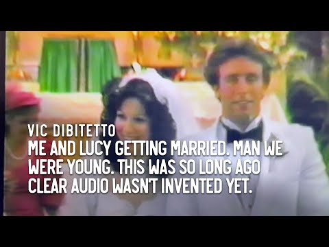 Me and Lucy getting married. Man we were young. This was so long ago clear audio wasn’t invented yet