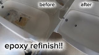 Refinishing an Old Tub | Epoxy Refinish + New Shower Hardware + Caulking