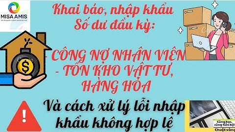 Nhập khẩu số dư đầu kỳ Công nợ nhân viên, tồn kho hàng hóa và xử lý lỗi tệp không hợp Lệ MISA