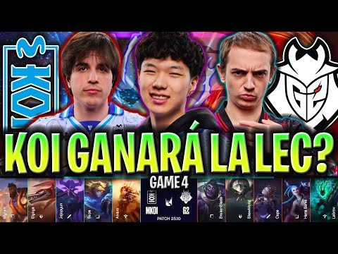 KOI GANARÁ LA LEC?😱QUIEREN HACER HISTORIA!🔥 | KOI vs G2 GAME 4 RESUMEN FINAL LEC SPRING 2025