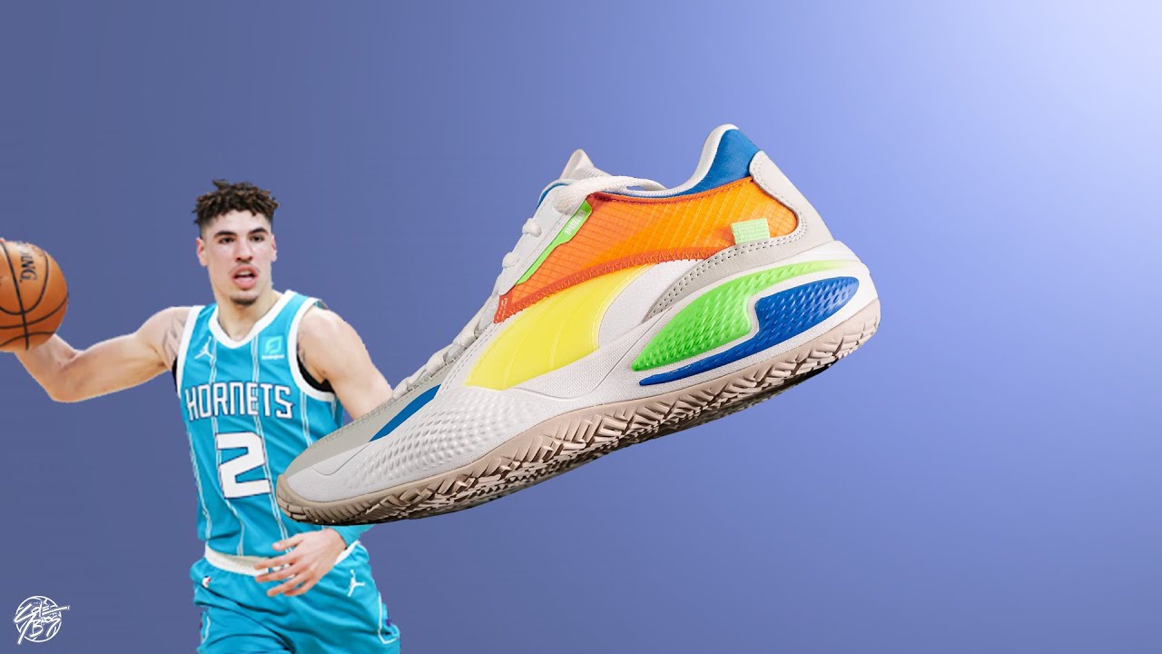 バッシュ PUMA COURT AND RIDER TWOFOLD　29cm Lamelo Ball Shoe?! Puma Court Rider Twofold First