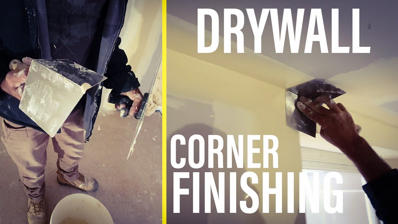Drywall Construction Finishing Corners with Internal Corner Tool
