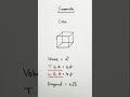 Cube formulas | Volume, TSA, LSA and Diagonal | #educoclasses25