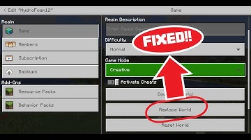 Minecraft realms replace feature not working (Fixed).
