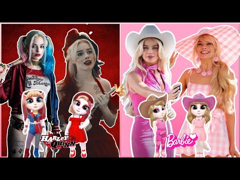 My Talking Angela 2 || Harley Quinn ❤️ VS Barbie 💖 makeover💄💄 by My Talking Angela 2 || New Cosplay