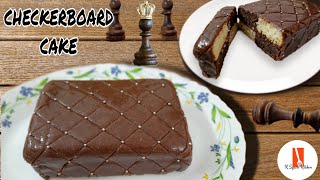 Chocolate almond checkerboard cake | egg less without oven cake.
simple vanilla twist it all up i...