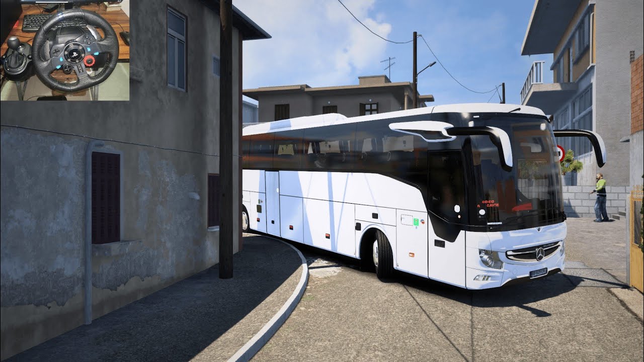 Smooth bus driving can you survive Greece narrow roads | bus simulator | #ets2 1.56
