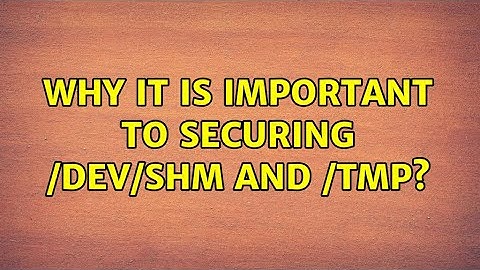 Ubuntu: Why it is important to Securing /dev/shm and /tmp?