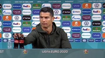 'Drink water': Ronaldo removes Coca-Cola bottles in press conference