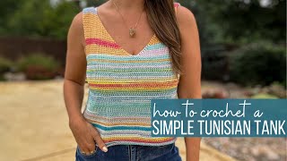 Simple Tunisian Tank | Crochet Pattern Companion