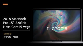 2018 Apple MacBook Pro 15 Inch 2.9GHz Vega BTO/CTO A1990