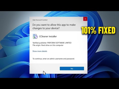 To continue enter an admin username and password there's no Yes button in Windows 11/10/8/7 - Fix ✅