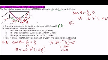 2017 KCSE MATHS PAPER2 QUESTION 20 ON thtee dimensional geometry