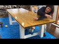 【DIY主婦】 大きなダイニングテーブルを作りたい‼️〜最終組み立て編〜