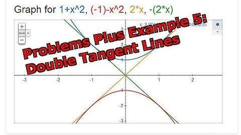 Problems Plus Example: Double Tangent Lines