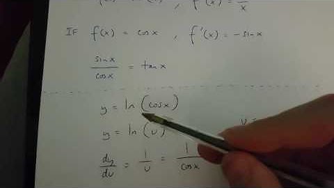 How to differentiate y=ln(cosx), Chain Rule version