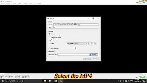 Converting video from MPG to MP4 in VLC media player