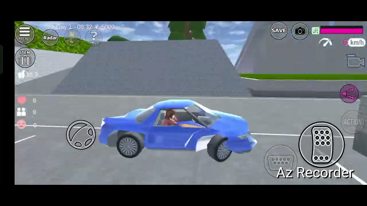 The car is full damage 😭😭 in Sakura school simulator 