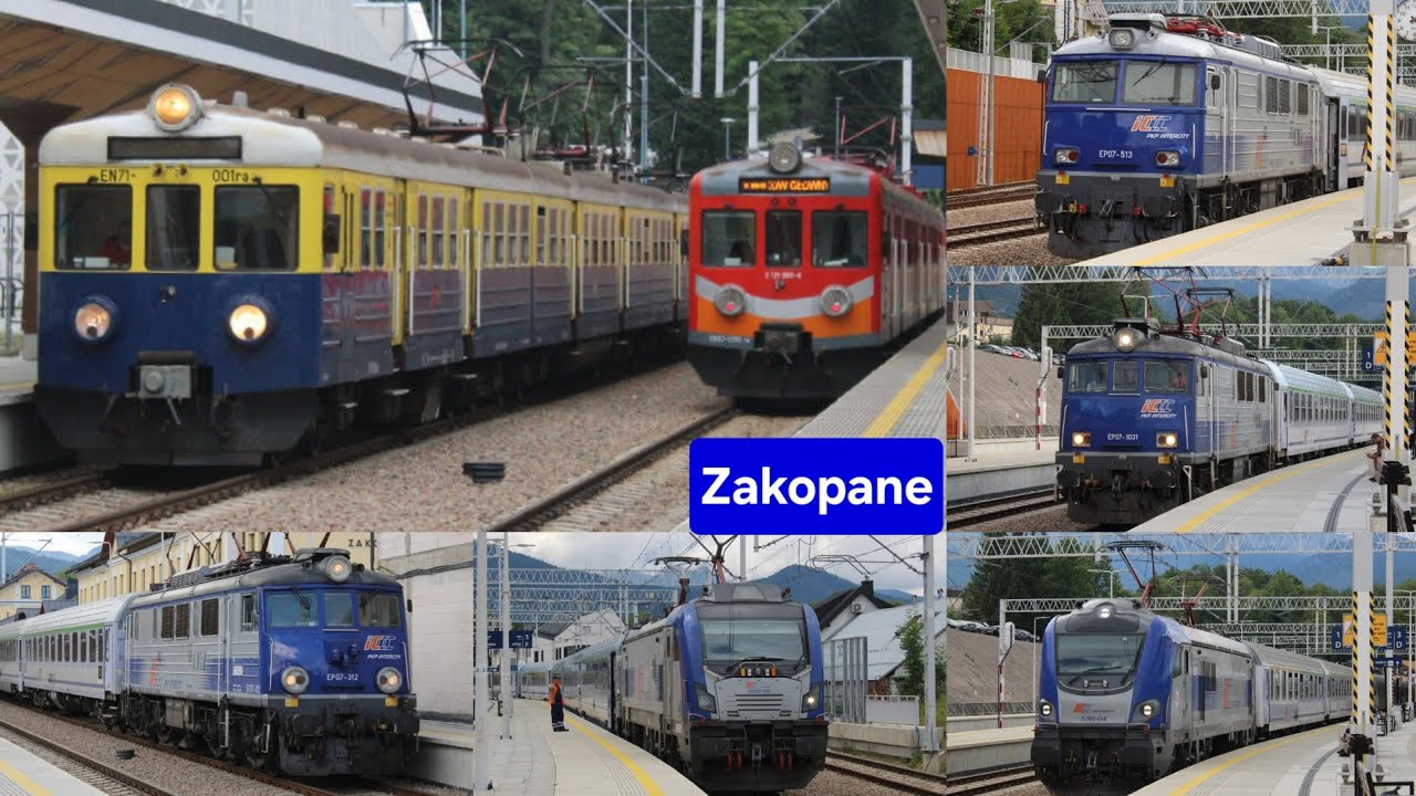 Pociągi na stacji Zakopane TLK, IC, EIC, PolRegio, KMŁ