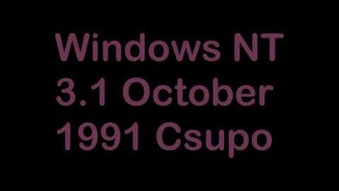Windows NT 3.1 October 1991 Csupo Logo