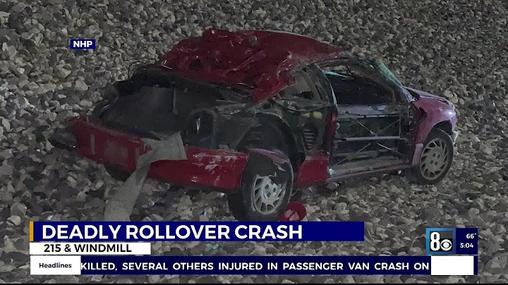 Fatal rollover crash closes 215 off-ramp early Sunday morning