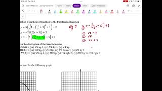 10 Hmk Review Transformations Q#7c working backwards