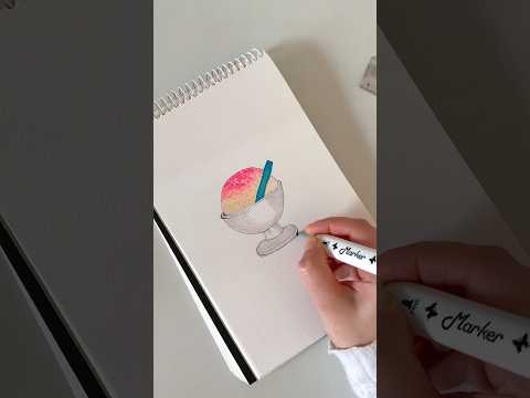 رسم حلى بالوان الماركر Food Illustration