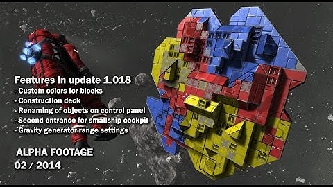 Space Engineers - Custom colors, Gravity generator range settings, Construction deck