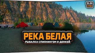 картинка: Рыбалка на реке Белой - Стрим Русская Рыбалка 4#верховье реки белая