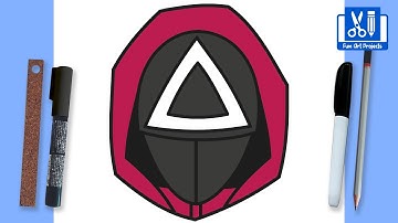 How To Draw A 🔺 Triangle Guard  From Squid Game (Netflix) 🔺 | Draw Game Characters Step By Step